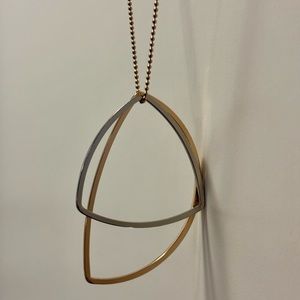 COS - Gold and Silver Geometric Pendant Necklace
